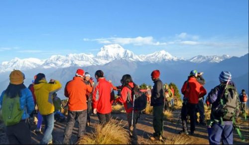 फेब्रुअरीमा ७३ हजार बढी पर्यटक नेपाल भित्रिए