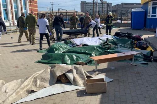 युक्रेनको रेल स्टेसनमा क्षेप्यास्त्र आक्रमणबाट ३० को मृत्यु