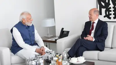 भारतीय प्रधानमन्त्री मोदी र जर्मन चान्सलरबीच भेटवार्ता