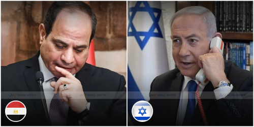 इजरायली प्रधानमन्त्री र इजिप्टका राष्ट्रपतिबीच टेलिफोन वार्ता