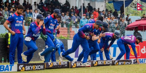 वर्षाले राेकिएकाे नेपाल र युएईको फाइनल खेल सुरू