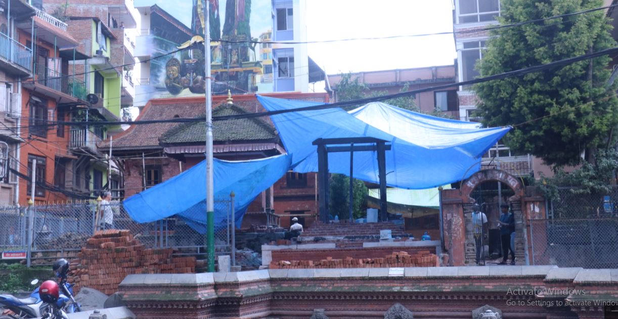 अवशेषको आधारमा ऐतिहासिक नरनारायण मन्दिरको पुनःनिर्माण सुरु