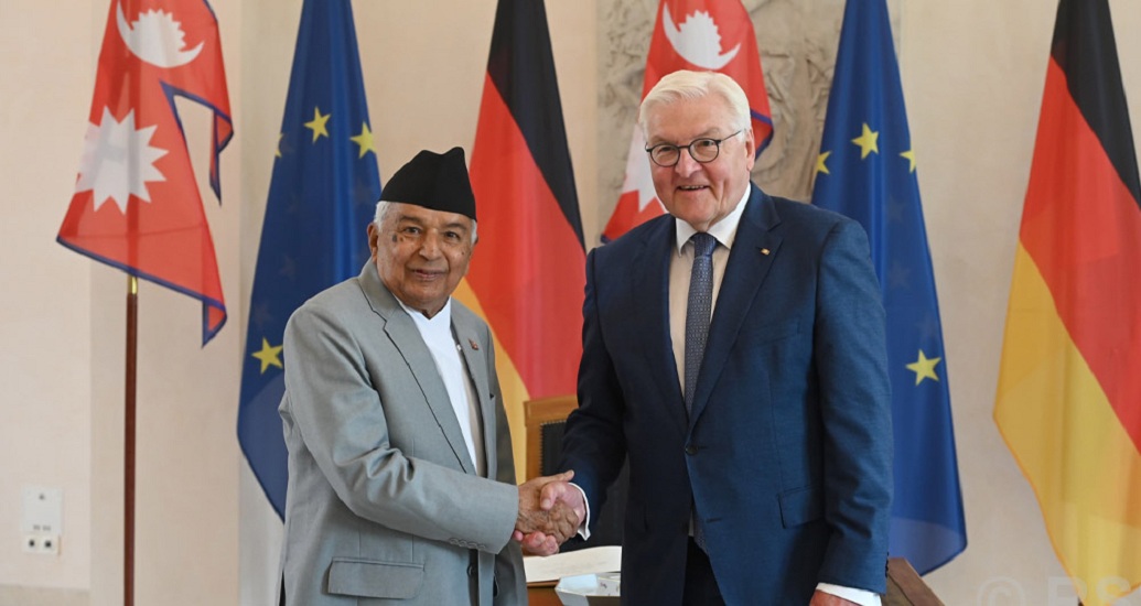 जर्मनीका राष्ट्रपतिसँग नेपालका राष्ट्रपतिको भेटवार्ता