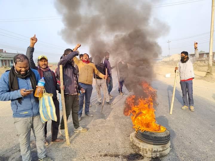 किसान आन्दोलनः मोरङ्गदेखि बर्दियासम्म लोकमार्ग बन्द