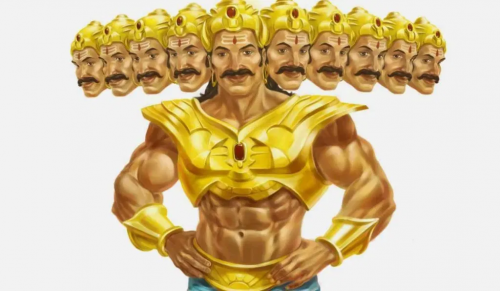 म्याग्दीमा रावणको मूर्ति बन्दै