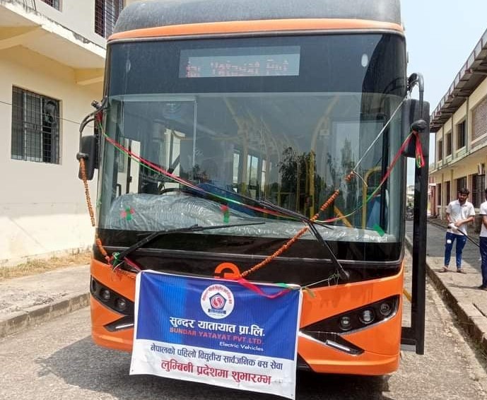 सुन्दर यातायातको विद्युतीय बस तामनगरमा