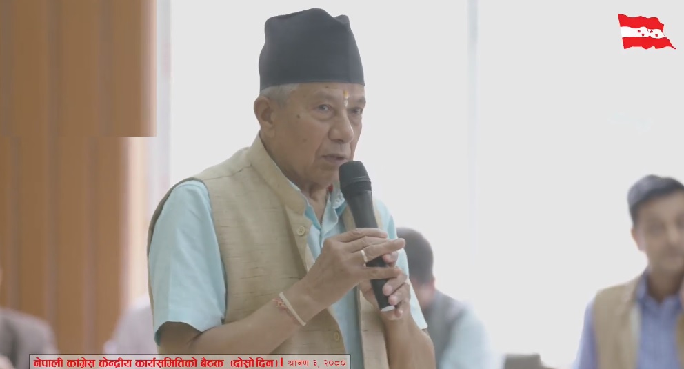 कांग्रेस बैठक : केन्द्रीय सदस्यहरूले धारणा राख्दै [लाइभ]