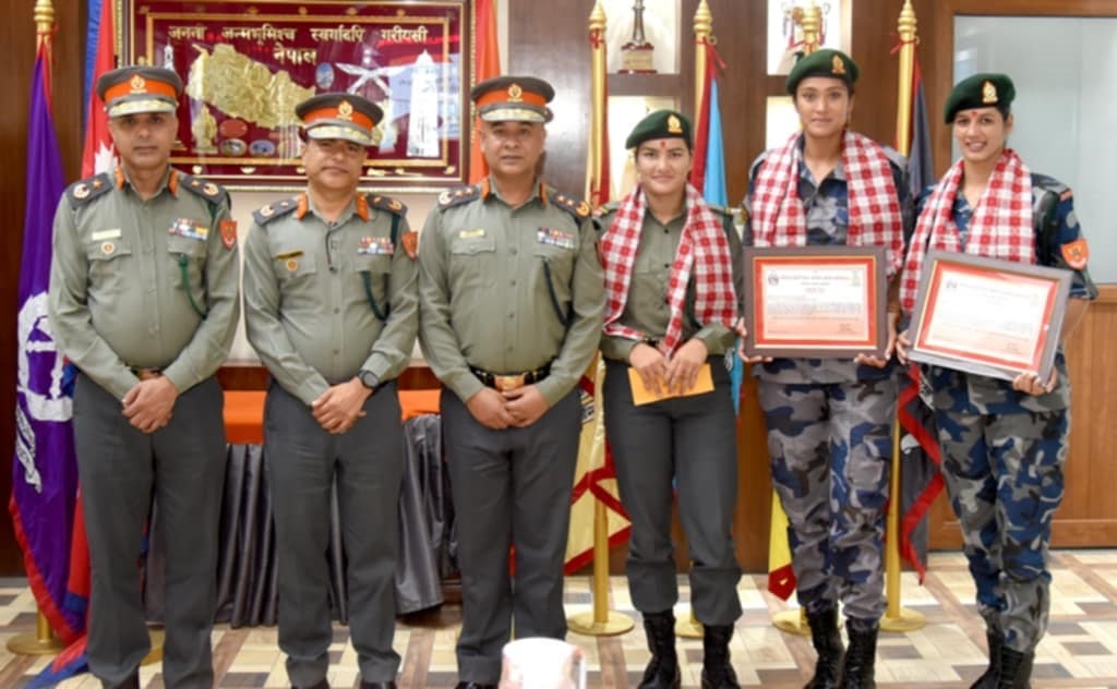 भलिबल खेलाडी निरुतालाई सशस्त्रले गर्यो बढुवा