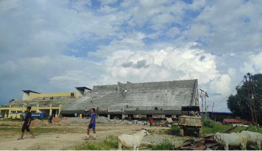 ४१ करोडको निर्माणाधीन चौतारा रङ्गशाला अलपत्र