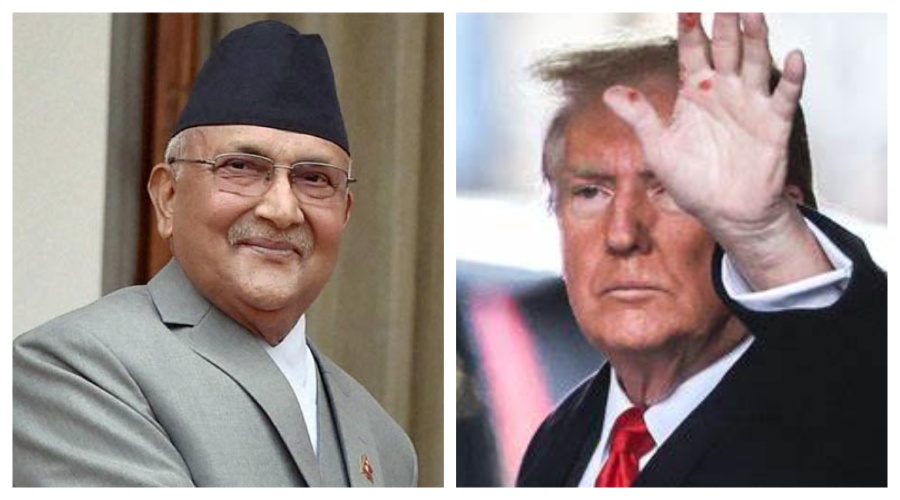 प्रधानमन्त्री ओलीले दिए ट्रम्पलाई बधाई