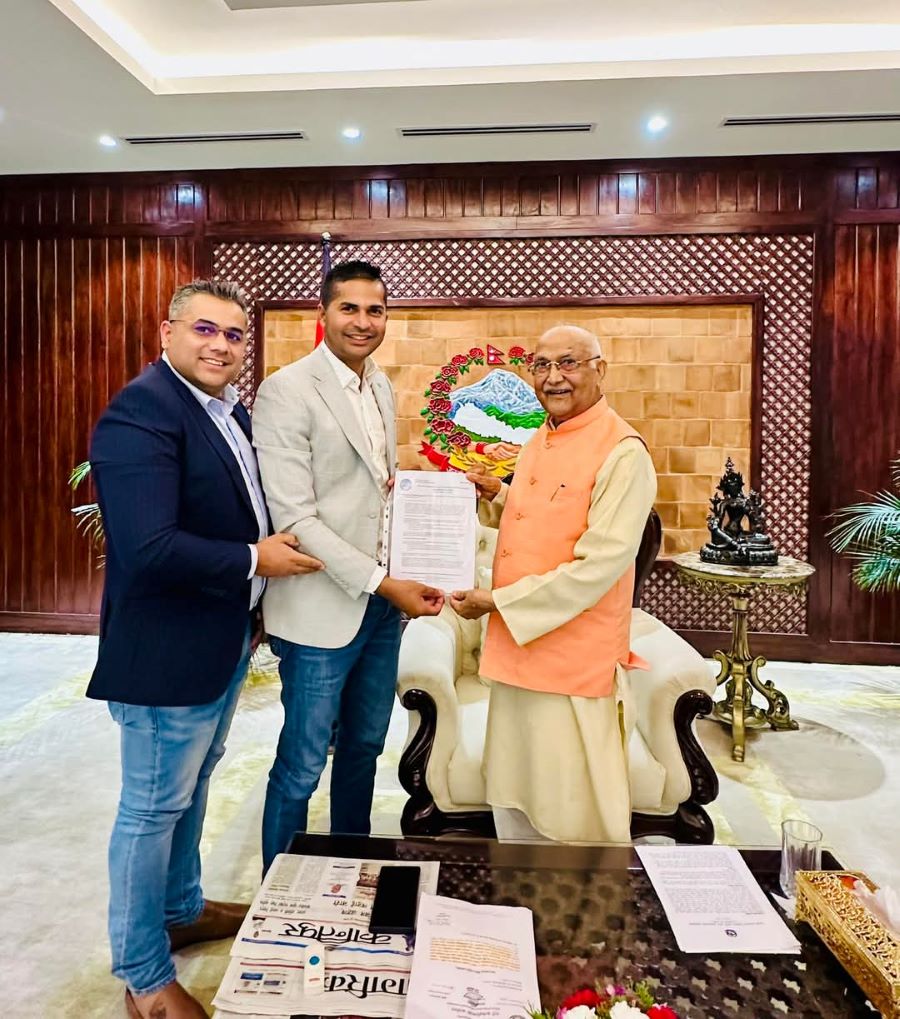 प्रधानमन्त्रीसँग एनआरएनए अष्ट्रेलियाका अध्यक्ष पोख्रेलको भेटघाट