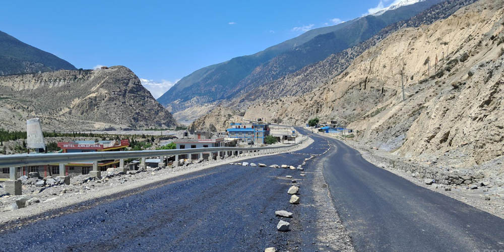 बेनी-जोमसोम-कोरला सडकखण्डको ८४ प्रतिशत भौतिक प्रगति