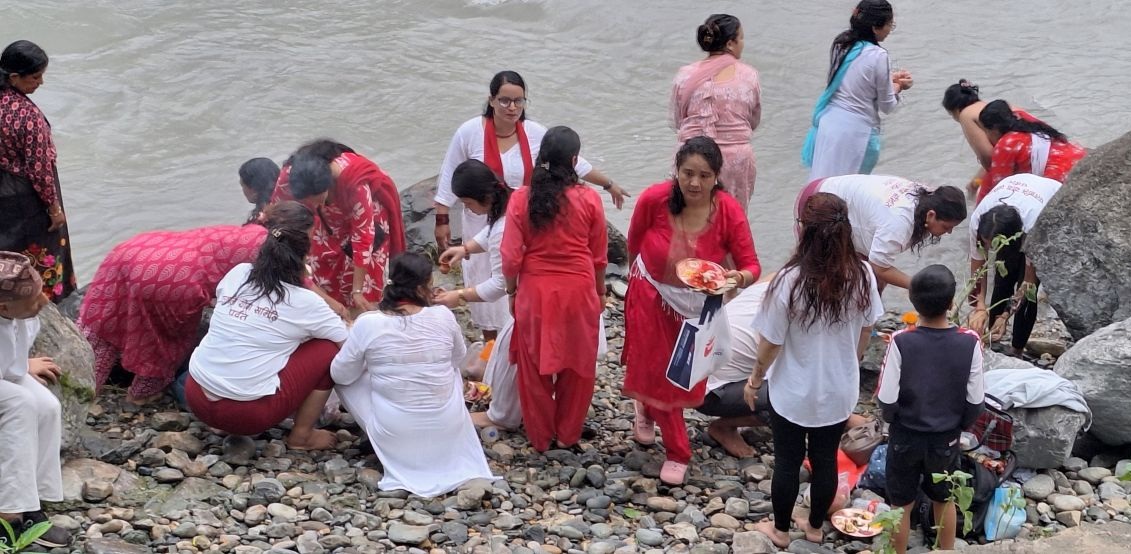 हरिशयनी एकादशीमा कालीगण्डकी नदीमा स्नान गर्नेको भुइँचो