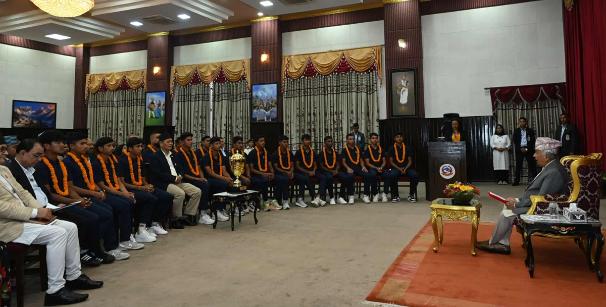क्रिकेटमा नेपालको सफलता खेलाडीहरूको समर्पण र मेहनतको प्रतिफल : राष्ट्रपति पौडेल