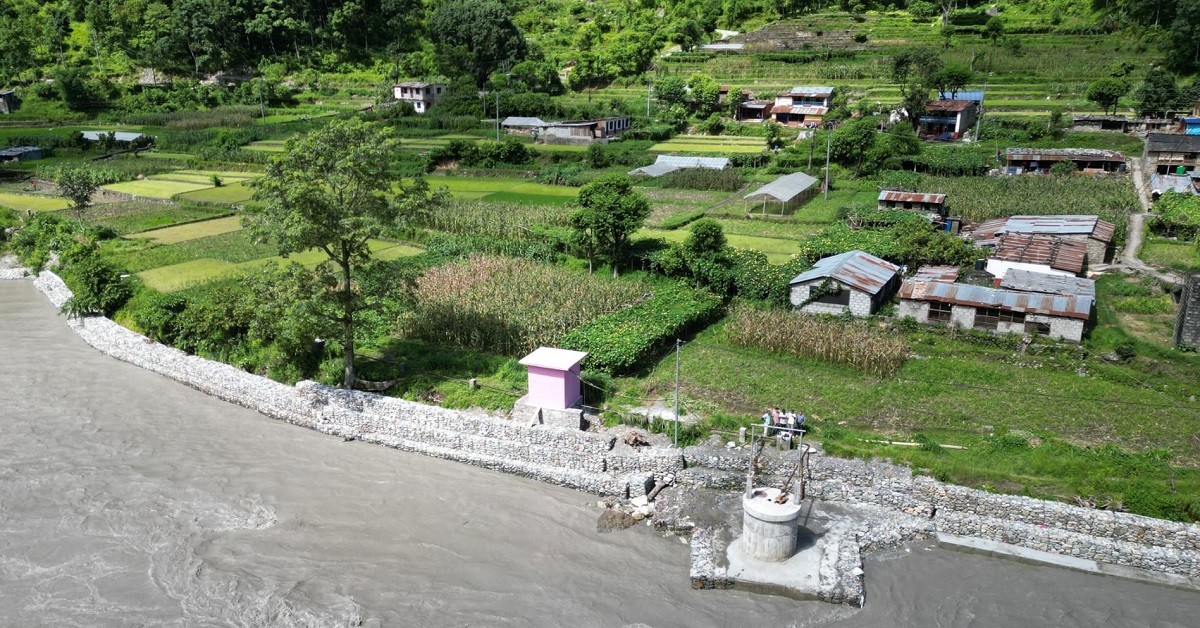 कालीगण्डकीको कटान रोकथाम गर्न तटबन्धन