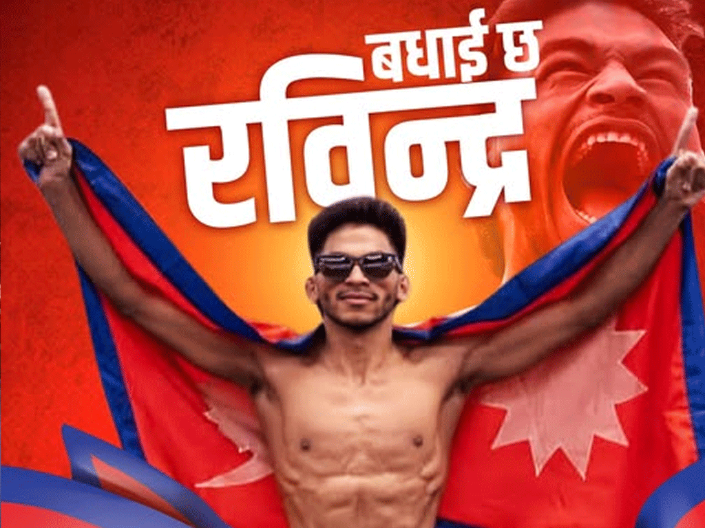 प्रधानमन्त्रीद्वारा बान्टमवेट च्याम्पियन विजेता रवीन्द्र ढाँटलाई बधाई