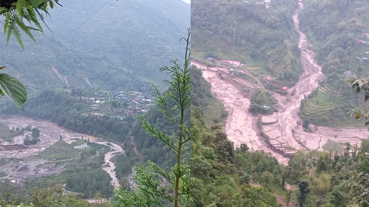 बाढी पहिरोले चार परिवार विस्थापित, जलविद्युत् आयोजनामा क्षति
