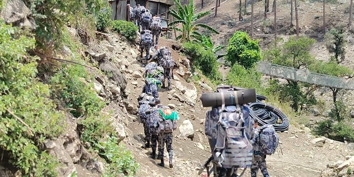 सशस्त्र प्रहरी बलको टोली लाम्पाटा पुग्यो, प्रधान कार्यालयबाटै नै परिचालन र अनुगमन गरिने