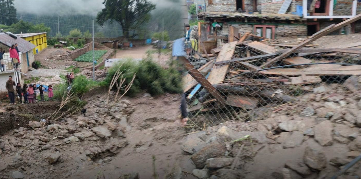 डोल्पामा लेदोसहितको बाढी, एक महिलाको मृत्यु, चार जना घाइते
