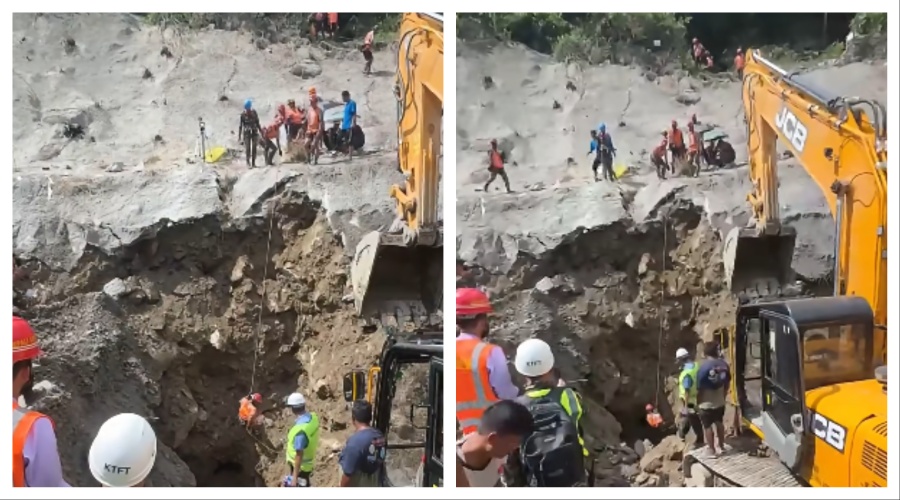 त्रिशूली ‘३ ए’मा ड्रिलिङको काम सकियाे, उद्धारकर्मीलाई भित्र पठाइँदै