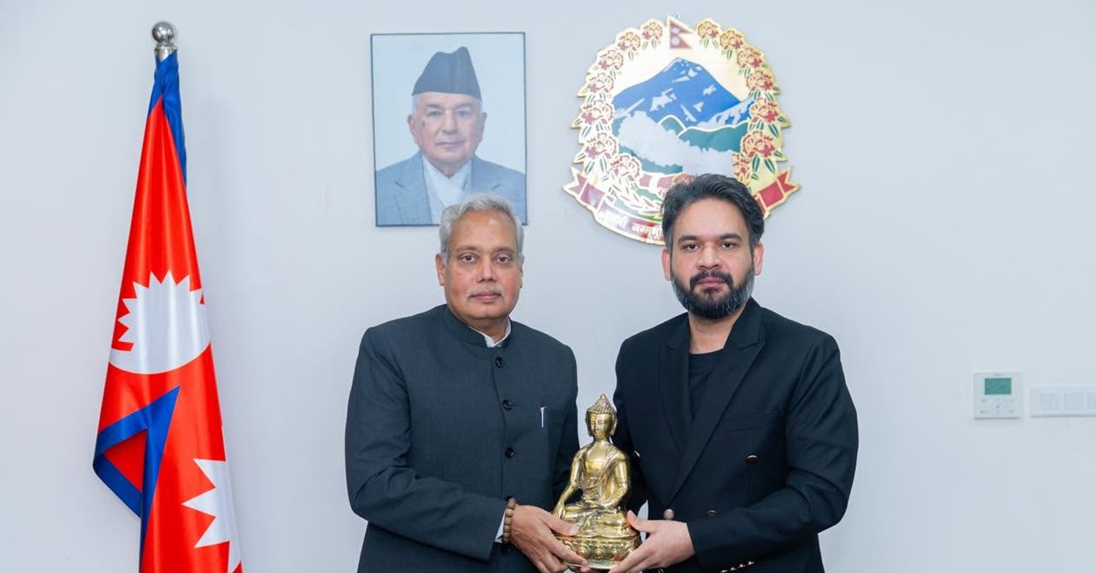 भारतीय राजदूत श्रीवास्तवसँग प्रधानमन्त्री शाहको बिदाइ भेट