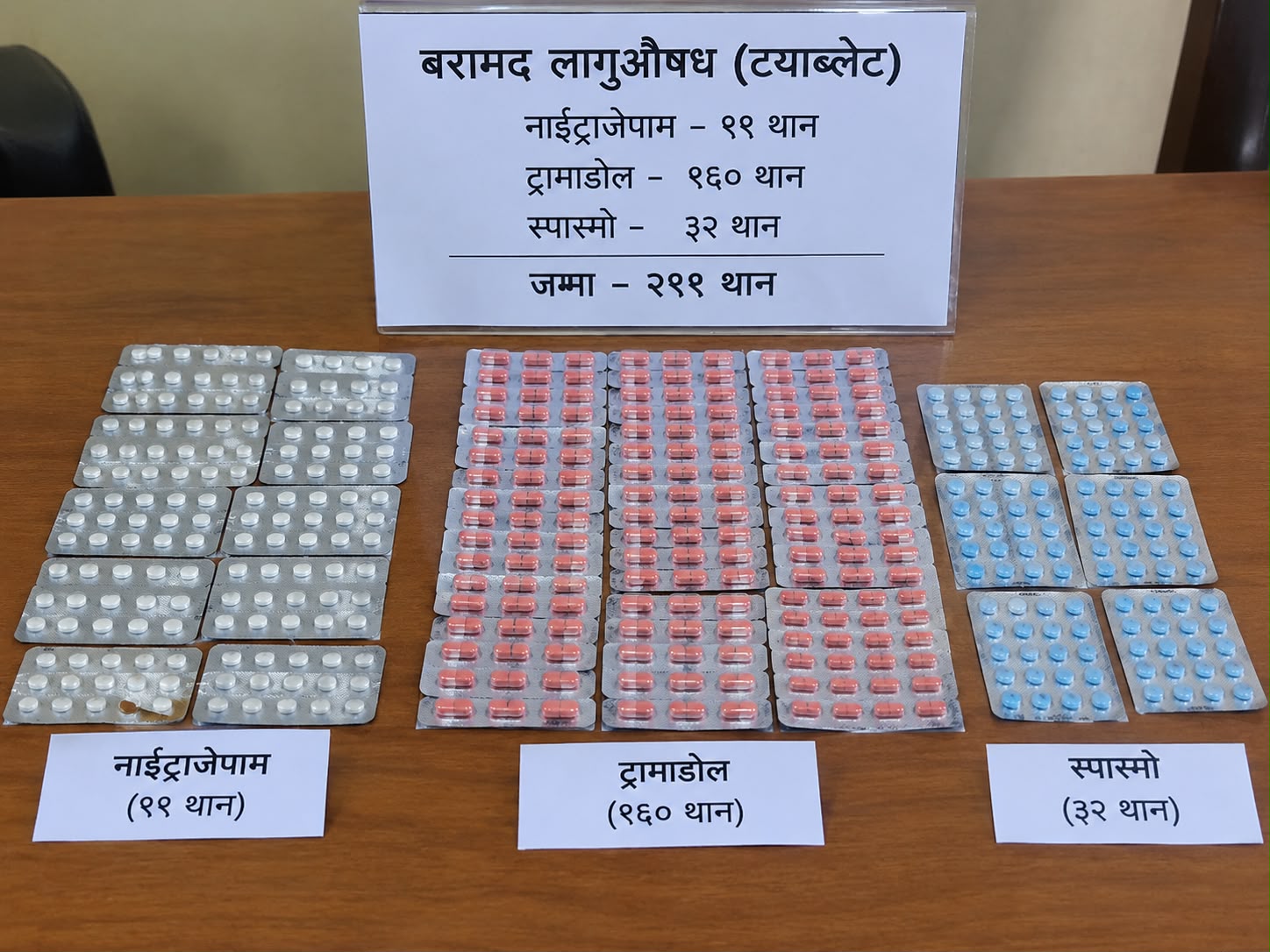 लागुऔषध ट्याब्लेटसहित मोटरसाइकल नियन्त्रणमा